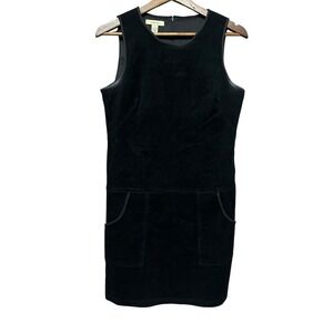 G.H. Bass‎ & Co. Women's Black Corduroy Sleeveless Dress Pockets Cotton Size 6